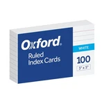 OXF40136 Oxford Ruled Index Cards, 3" 5", White, 100 Per Pack. Fixed Price $35.00.