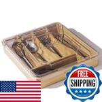 Wobivcs Kitchen Drawer Organizer 13 Inch Silverware Utensil Tray Holderwith. Fixed Price $35.85.