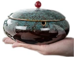 5.7 Ceramic Ashtray With Lids Windproof Cigarette For Indoor Outdoor. Fixed Price $14.99.