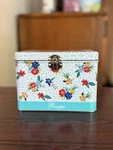 The Pioneer Woman Tin Hinged Recipe Box Birthday Floral Home Decor (empty). Fixed Price $9.99.