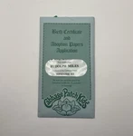 Cabbage Patch Kids Birth Certificate & Adoption Papers Set Rudolph Miles-no Doll. Fixed Price $12.00.