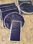 Lillian Vernon Quilted Vinyl Purple Storage Protector Cases 8 Piece Nos Server. Fixed Price $40.00.