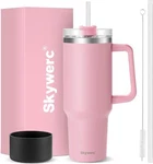 Skywerc 40 Oz Tumbler With Handle Straw Double Wall Vacuum Insulated.... Fixed Price $27.76.