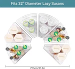 Oubonun Lazy Susan Organizers Set Of 6, 12.8 X 4 Plastic Transparen. Fixed Price $40.00.