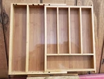 Crate & Barrel Expandable Bamboo Flatware Tray Kitchen Drawer Organizer. Fixed Price $20.00.