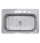 Nantucket Sinks NS3322-8 33" Rectangle Single Bowl S. Steel Kitchen. Fixed Price $403.80.