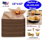 Brown Deli Wrap Wax Coated Sandwich Paper Sheets Basket Liner 12X12". Fixed Price $10.40.