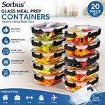 Sorbus Glass Meal Prep Containers 20 Piece Airtight Food Storage Set Clear. Fixed Price $32.29.