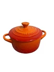 Creuset Petite Round Casserole 4" Mini Baking Cocotte Flame Orange 12-23. Fixed Price $55.00.