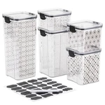 Snap Lock Airtight Food Storage Container Set 10 Piece Kitchen Organization. Fixed Price $41.94.