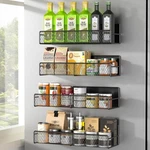 Dtuqyx Magnetic Spice Rack For Refrigerator, 4 Pack 100% Metal Strong Black. Fixed Price $38.16.