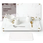 Stone Drying Mat For Kitchen Counter + Sink Caddy 15.7"X11.8" Diatomaceous .... Fixed Price $40.82.