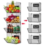 X-cosrack 4-TIER Metal Wire Basket Wall Mount Extra Large Storage Organizer. Fixed Price $83.52.