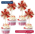 Gyufise 30PCS Foil Firework Cupcake Toppers Sparkle Tinsel D. Fixed Price $11.80.