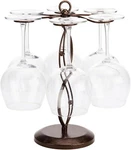 Mygift Scrollwork Bronze Metal Tabletop Stemware Wine Glass Rack With 6 Hooks. Fixed Price $25.99.