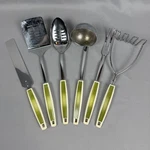 Kitchen Ekco Avocado Green Handle Utensil Set Of 6. Fixed Price $21.99.