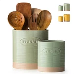 Yhosseun Utensil Holder, 6.7"+5.1" Ceramic For Kitchen.... Fixed Price $43.64.
