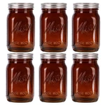 Wellife Amber Mason Jars, 6 Pack Wide Mouth For Pickling, Canning,.... Fixed Price $40.70.