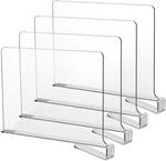 Likeu Acrylic Shelf For CLOSETS,4 Pcs Wood Dividers,clear Shel.... Fixed Price $25.03.