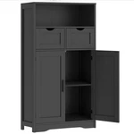 Storage Cabinet With Doors & Shelves Black Kitchen Pantry Bathroom Iwell Living. Fixed Price $179.99.