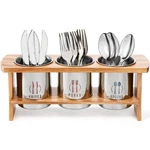 Lyellfe Silverware Holder For Countertop, Stainless Steel Cutlery Utensil Organi. Fixed Price $33.15.