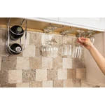 Satin Nickel Under Cabinet Stemware Rack - Hardware For Kitchen & Bath. Fixed Price $11.05.