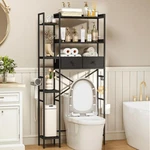 Quikraen Over The Toilet Storage Shelf With Drawer, 7-TIER Above Bathr.... Fixed Price $111.19.