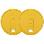 Mason Jar Drink Lid, Wide Mouth, Yellow, Pack Of 2. Fixed Price $20.00.
