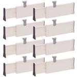 Set Of 8 Adjustable Drawer Dividers Organizer Separators Plastic Dresser Orga.... Fixed Price $65.55.