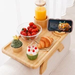 Nnewvante Couch Table On ARM,3 In Large 15.36"X9.85" Bamboo Cup Holde.... Fixed Price $48.54.
