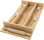 Natural Maple 4-COMPARTMENT Drawer Organizer For Kitchen Utensils. Fixed Price $77.99.