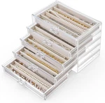 5 Layer Acrylic Necklace Storage Drawer, Dustproof Jewelry Box Organizer With. Fixed Price $34.97.