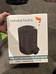 Ninestars 1.3 Gal. Matte Black Round Step-on Trash Can. Fixed Price $39.99.