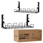 Under Desk Cable Management Trays 2 Pack, 16" Clamp Mounted Cord Organizer Ho.... Fixed Price $36.97.