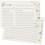 Joetmae 50PCS Wildflower Recipe CARDS,4 6 In Double Sided Cards,blank. Fixed Price $23.38.
