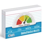 Ruled Index Cards 4X6 Inch, 100 Count, Heavyweight, White, Blank Back. Fixed Price $12.50.