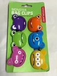 Kikkerland Monster Bag Clips Pack Of 6. Fixed Price $9.49.