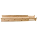 Huji Eco-friendly Bamboo Spring Loaded Drawer Dividers Organizers (2 Pk). Fixed Price $21.99.