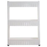 3 Tier Shelf Rolling Cart Narrow-space Kitchen Bathroom Organizer Slim. Fixed Price $30.50.