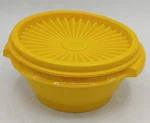 Tupperware Servalier Bowl With Starburst Lid #886-1 Yellow #812-36 Vintage. Fixed Price $15.44.