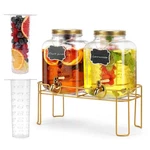 1.6 Gallon Glass Beverage Dispenser Stand, 2PACK Lemonade With.... Fixed Price $85.63.
