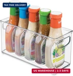 Idesign Slim Clear Plastic Stackable Storage Bin, Tall Narrow Organizer For Kitc. Fixed Price $12.67.