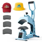 Vevor Hat Heat Press Machine With 4 Interchangeable Platens For Caps Light Blue. Fixed Price $125.99.