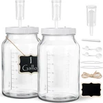2 Pack 1 Gallon Large Fermentation Jars With 3 Airlocks And Screw Clear. Fixed Price $58.95.