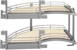 Rev-a-shelf 582-18-L Contemporary 35-3/4"W Two Tier Curve Arc Maple. Fixed Price $735.28.