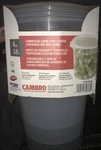 Cambro 4-QUART Round Food-storage Container With Lid, Set Of 3. Fixed Price $25.00.