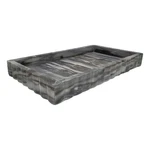 Benjara Myla Decorative Marble Tray- Subtle Gray Scalloped Edges- 14 Inch. Fixed Price $115.30.