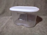 Tupperware #2470A Duo Keeper Acrylic Canister Container W/ #2469A White Seal. Fixed Price $10.00.