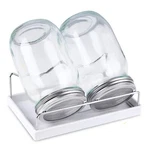 Sprouting Kit With Mason Jars Melamine Tray Stand Canning Brush White Haswe. Fixed Price $47.47.