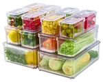 Jollypack 14PK Fridge & Freezer Organizer Bins W/ Lids Bpa-free, Stackable. Fixed Price $44.88.